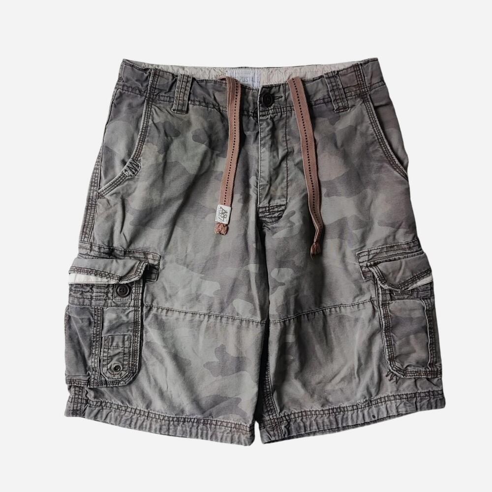 Y2K 2000s Aeropostale grunge skater camo cargo shorts